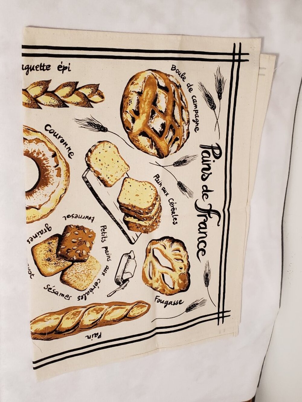 kitchen cotton towel tapestry decor france french bread baguette